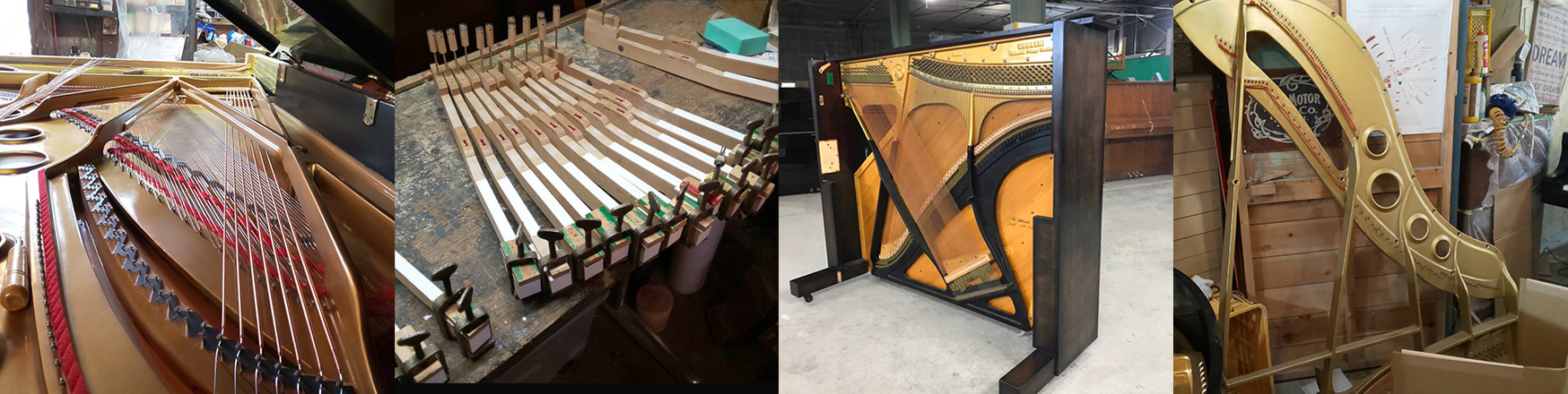 ピアノミライズのピアノ修理・調律などの作業風景