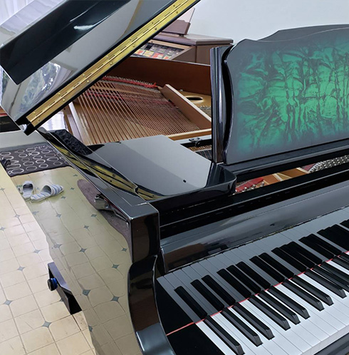 カスタム塗装譜面台(緑色)