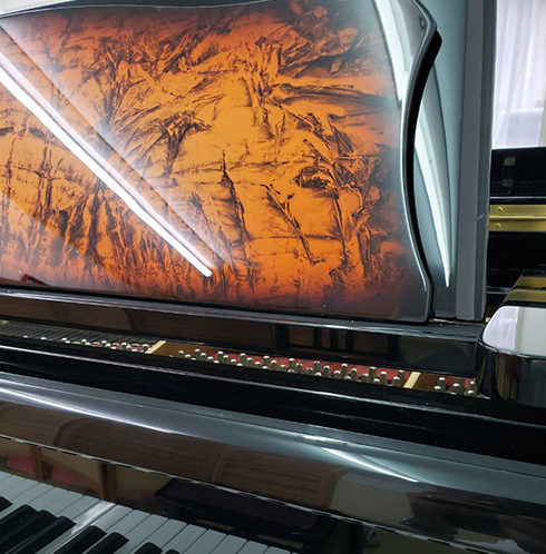 カスタム塗装譜面台(オレンジ色)